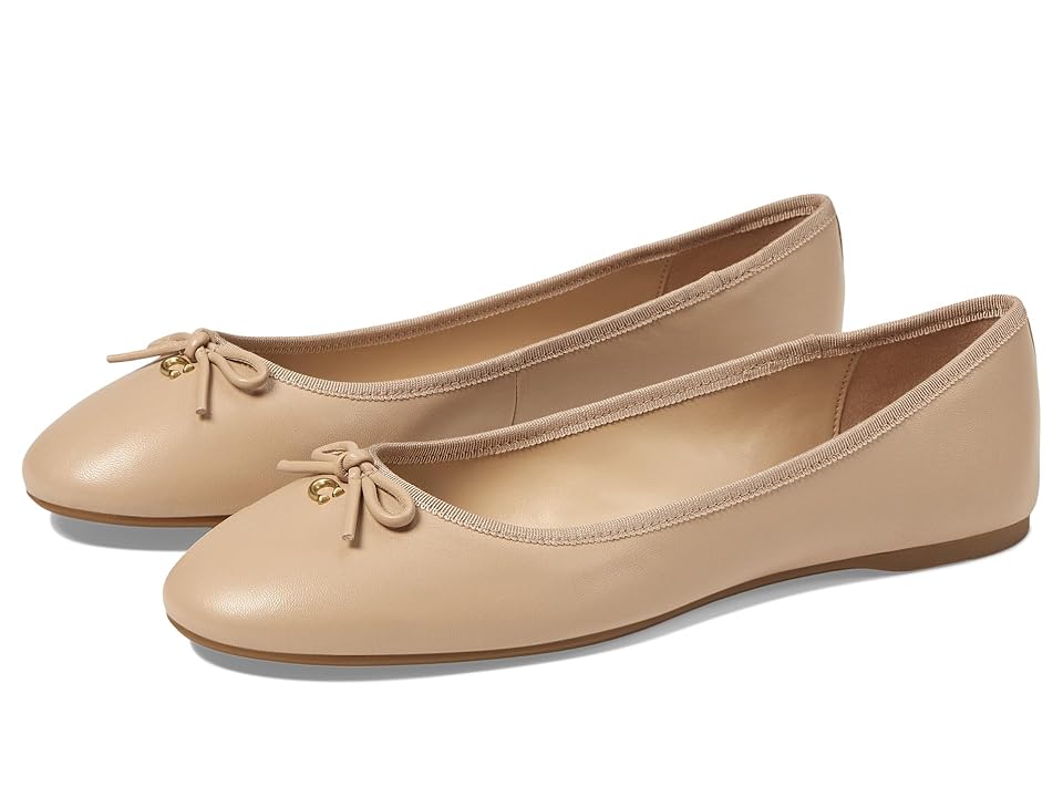 COACH ABIGAIL LEATHER BALLET FLAT (BEECHWOOD) WOMEN'S FLAT SHOES INTERNATIONAL SHIPPING